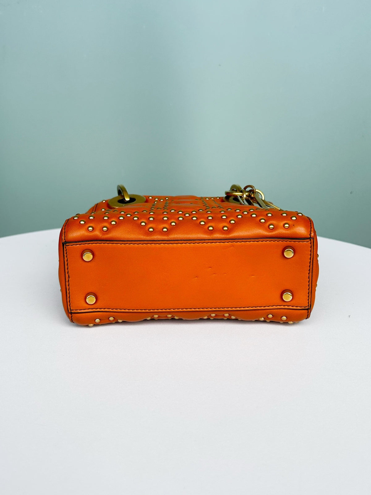 Dior - Lady Dior - Leather - Orange - (mini)