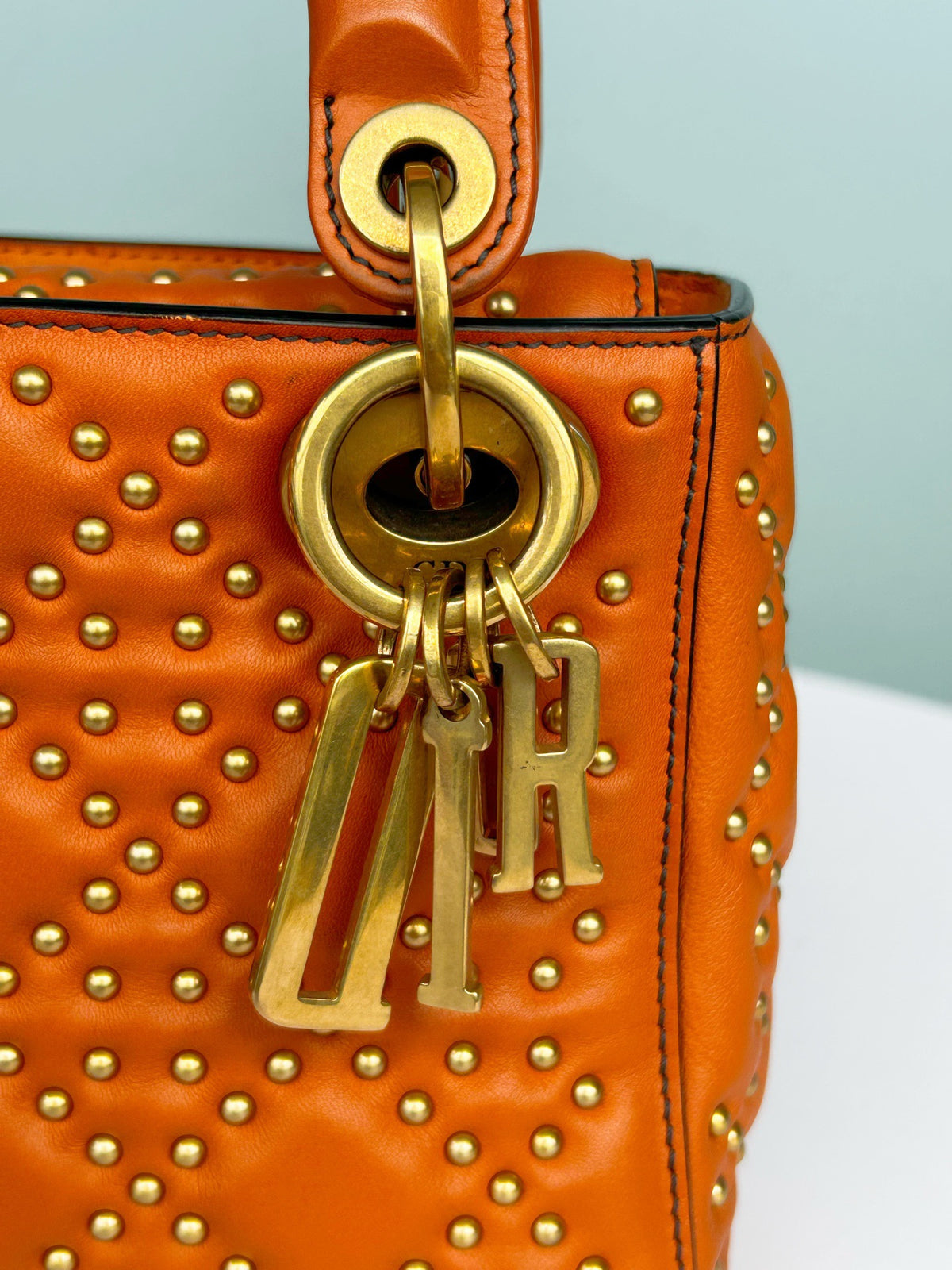 Dior - Lady Dior - Leather - Orange - (mini)