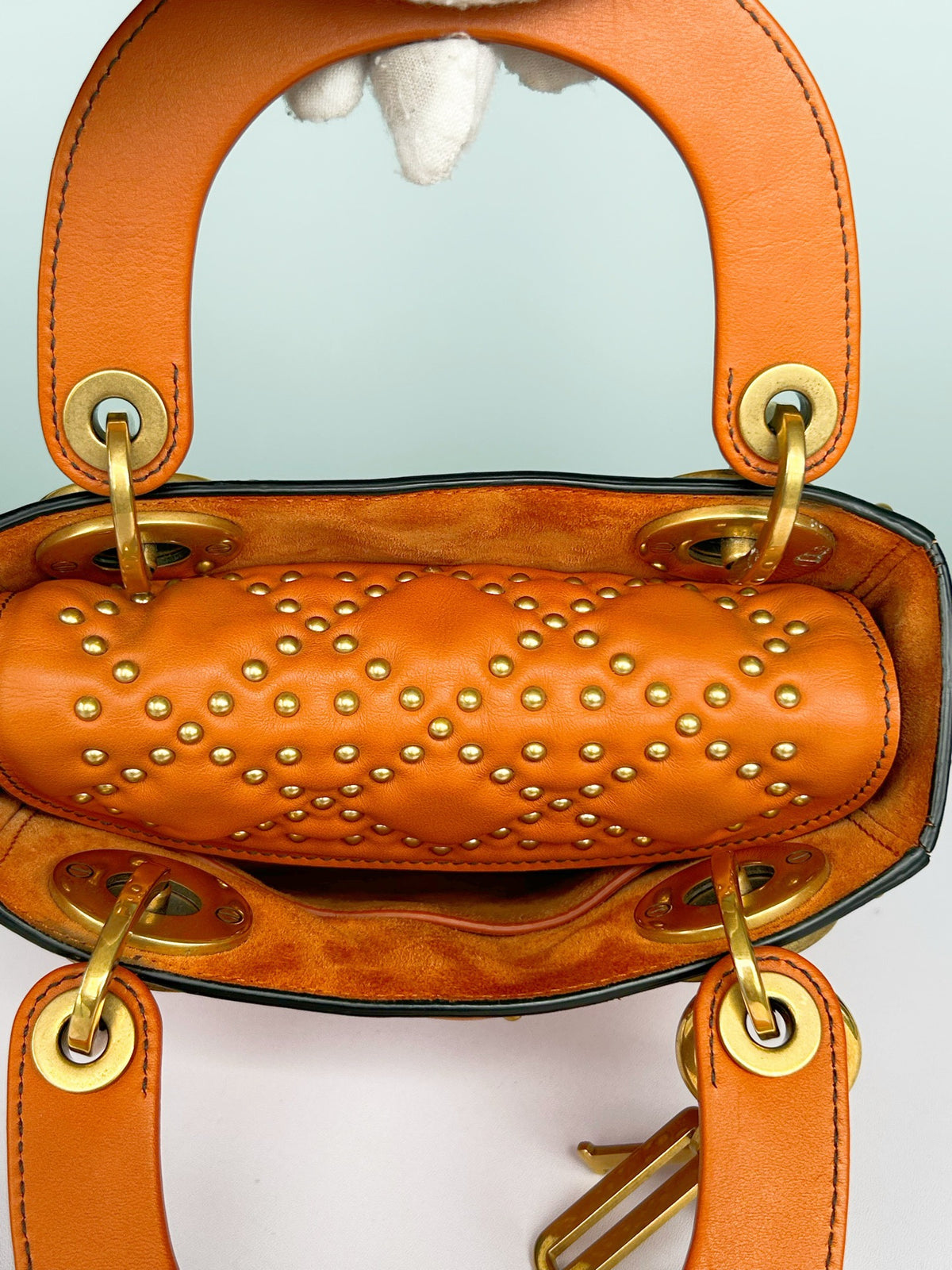 Dior - Lady Dior - Leather - Orange - (mini)