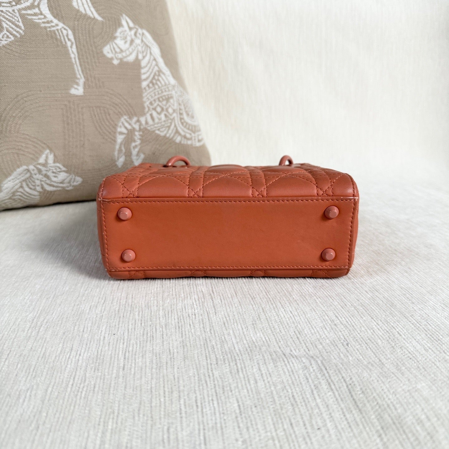 Dior - Lady Dior - Leather - Orange - (mini)