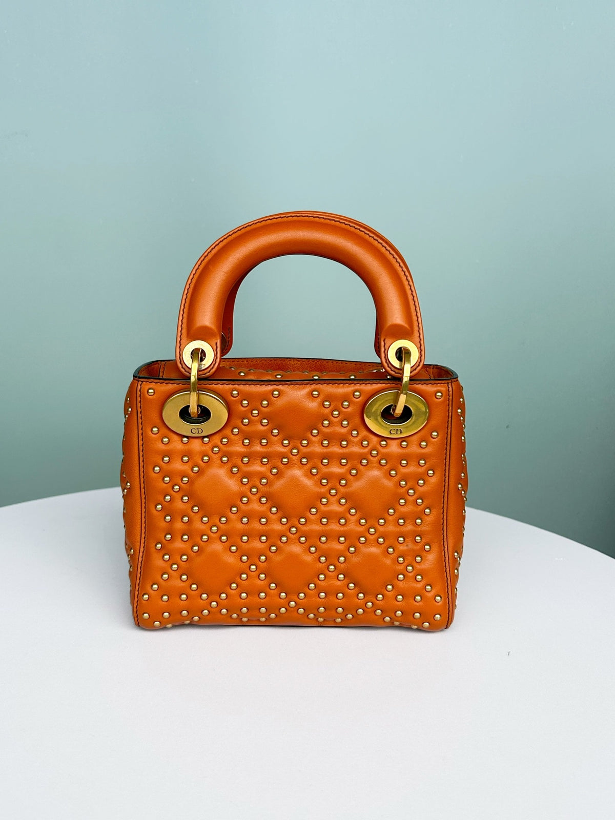 Dior - Lady Dior - Leather - Orange - (mini)