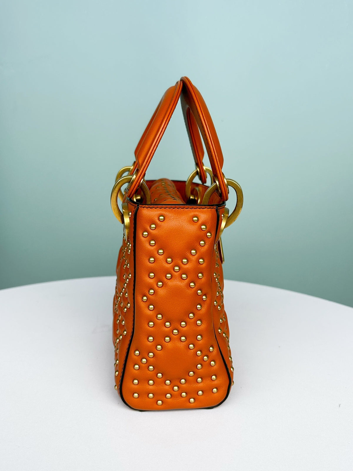 Dior - Lady Dior - Leather - Orange - (mini)