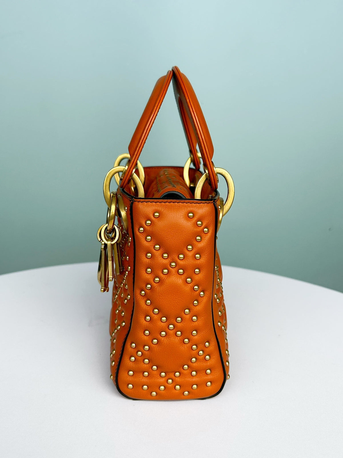 Dior - Lady Dior - Leather - Orange - (mini)