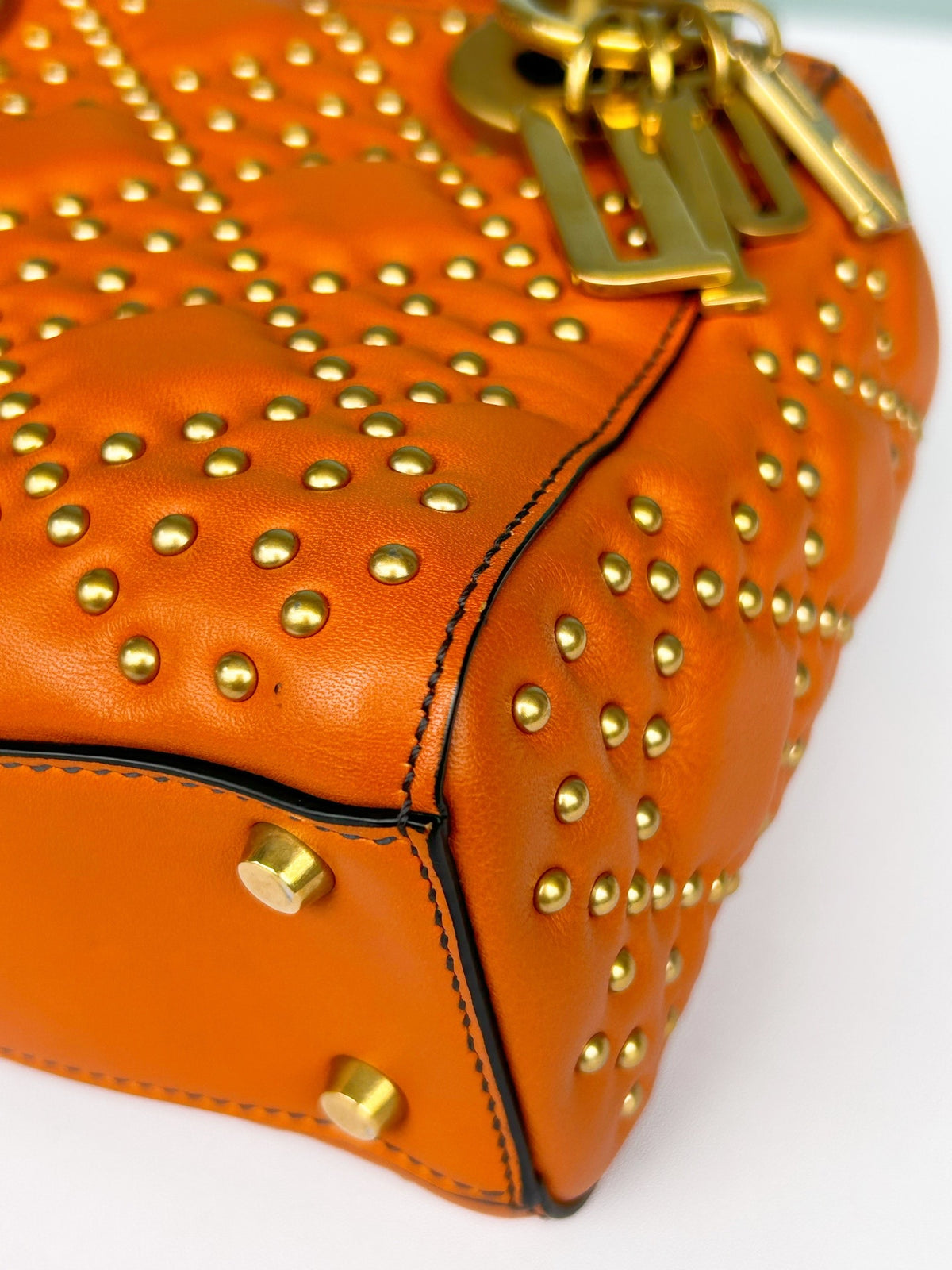 Dior - Lady Dior - Leather - Orange - (mini)