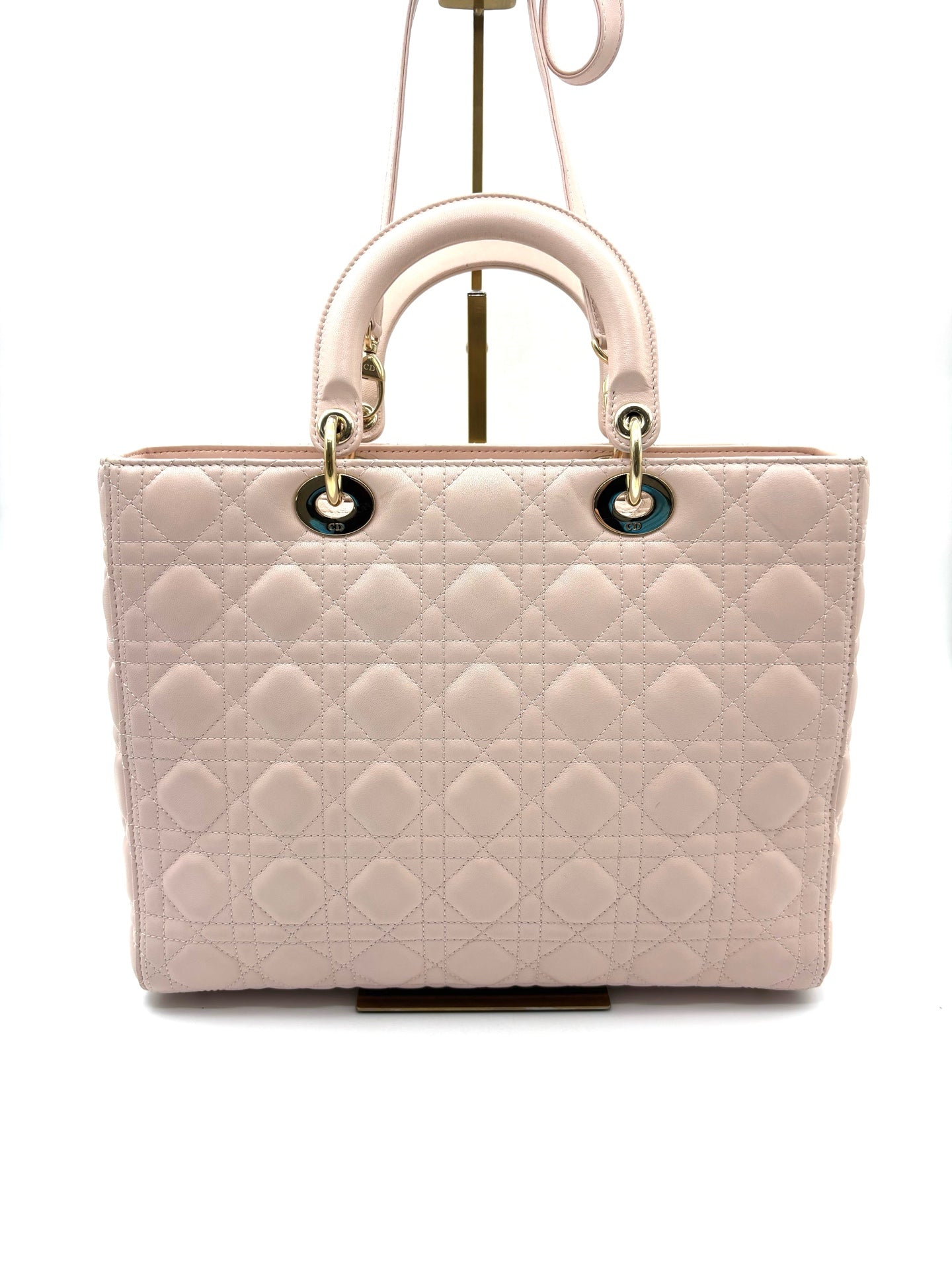 Dior - Lady Dior - Leather - Pink - (large)