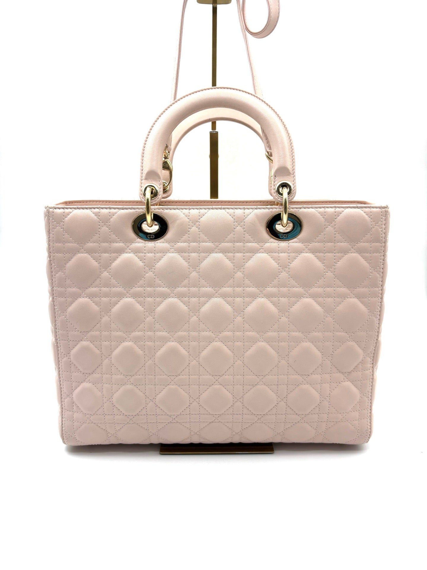 Dior - Lady Dior - Leather - Pink - (large)