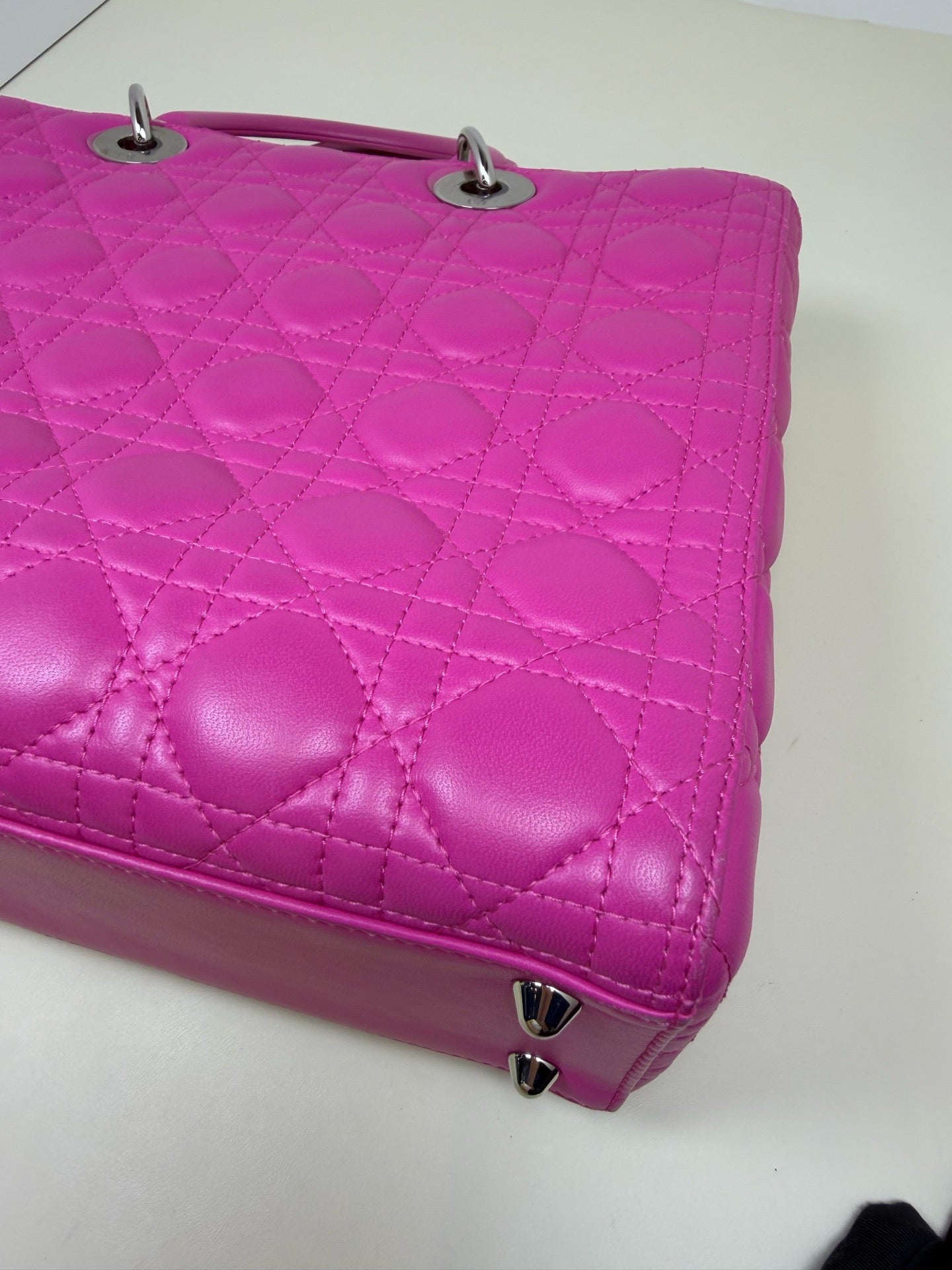 Dior - Lady Dior - Leather - Pink - (large)