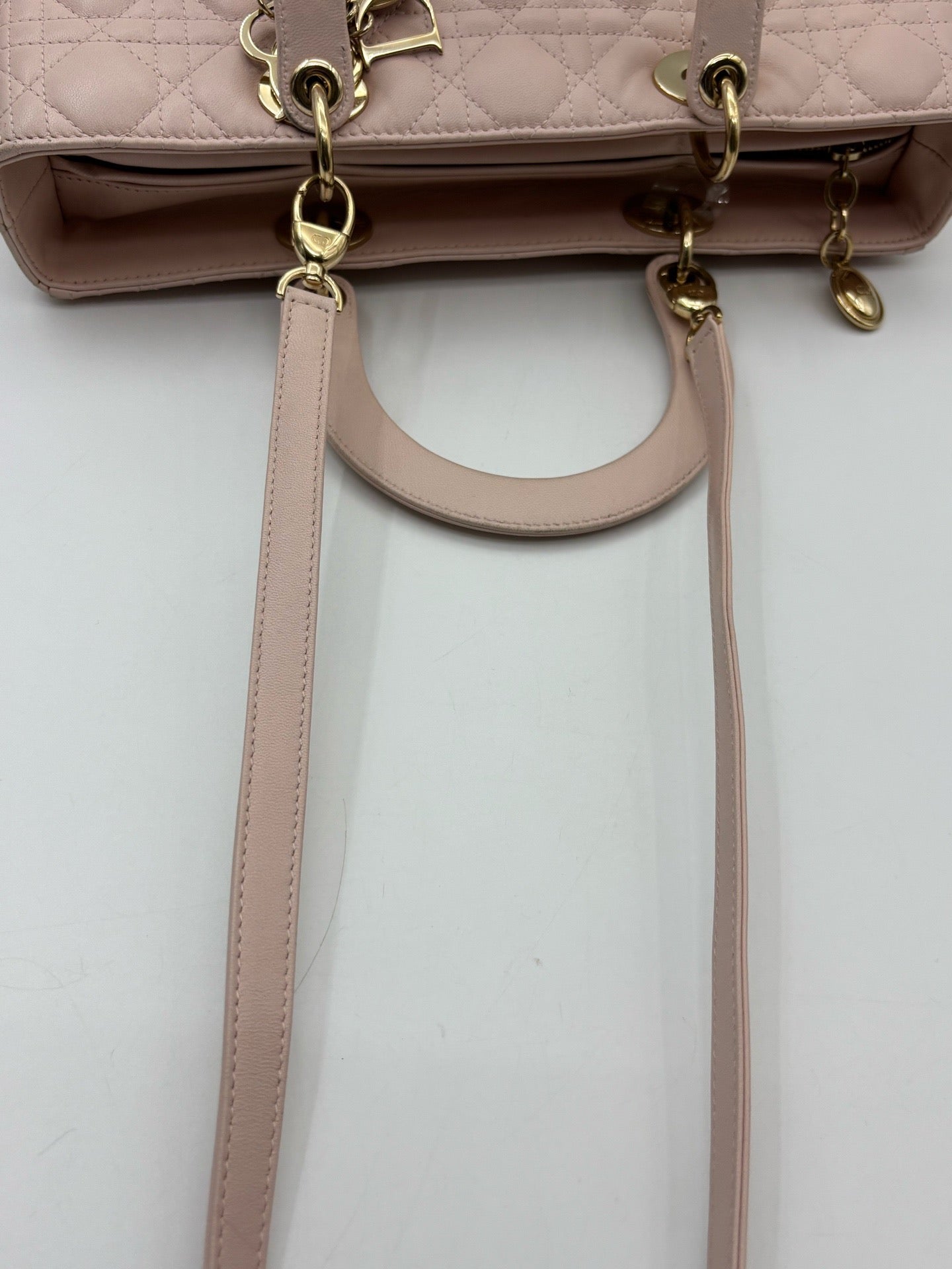 Dior - Lady Dior - Leather - Pink - (large)