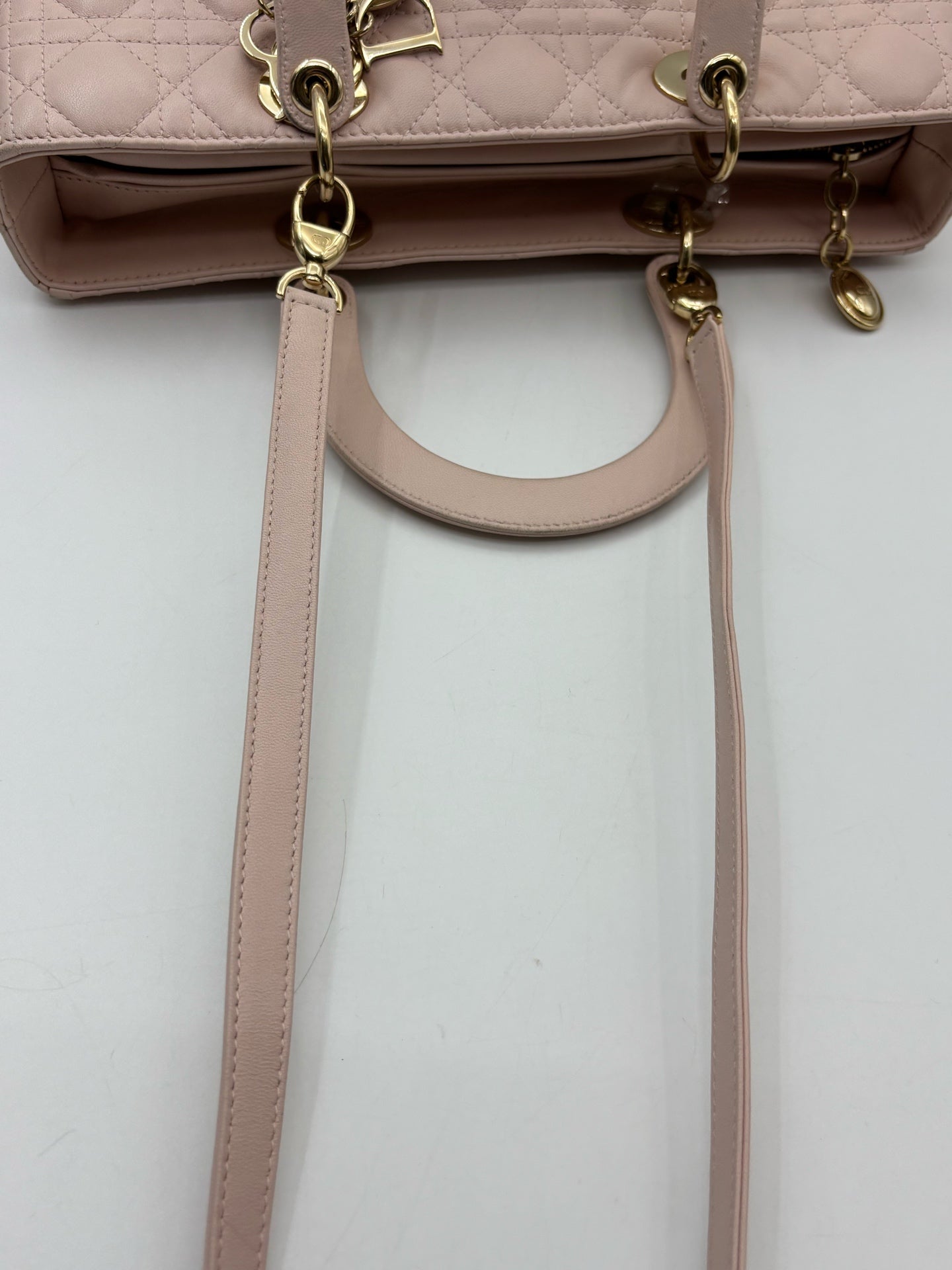 Dior - Lady Dior - Leather - Pink - (large)