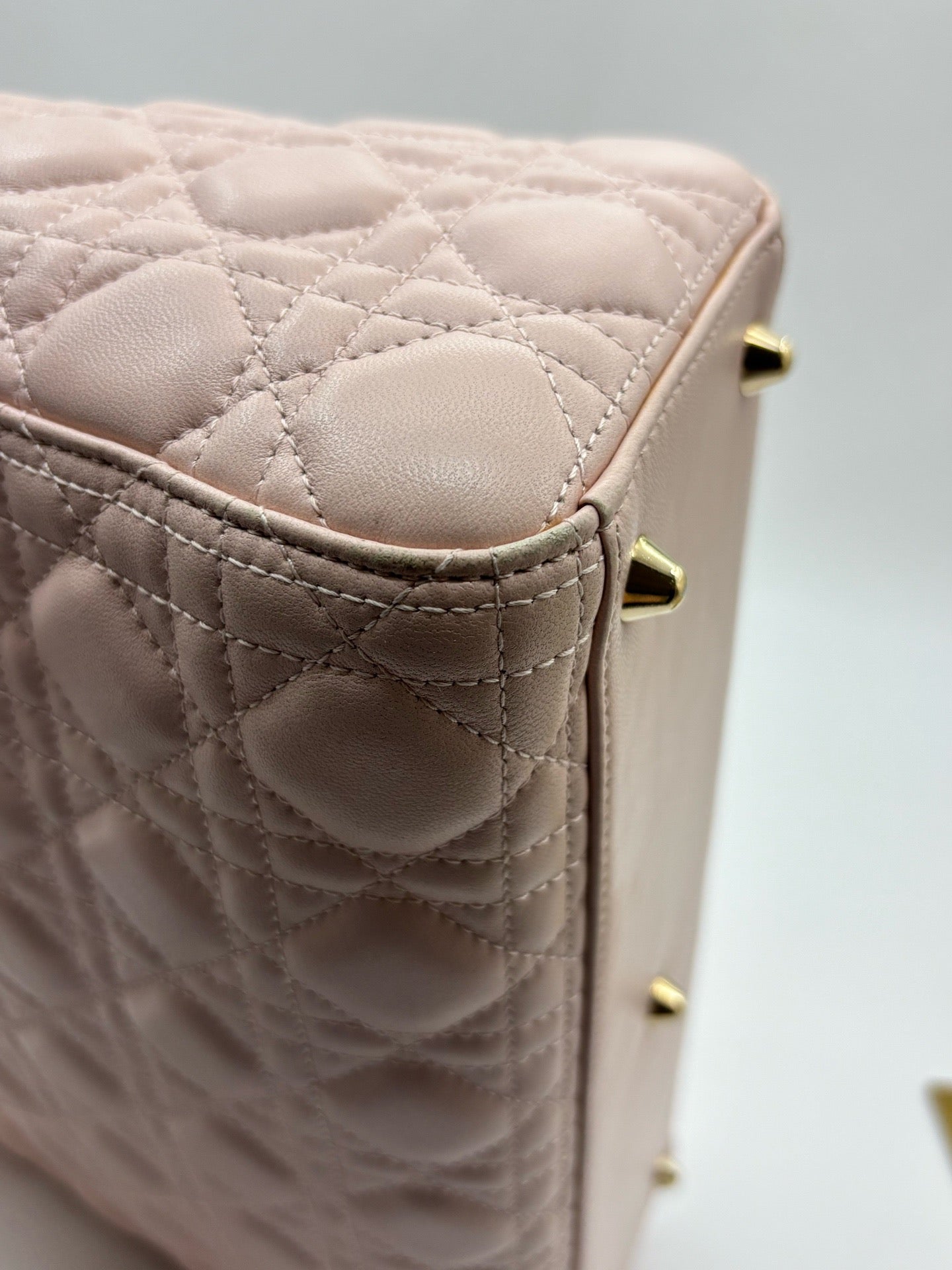 Dior - Lady Dior - Leather - Pink - (large)
