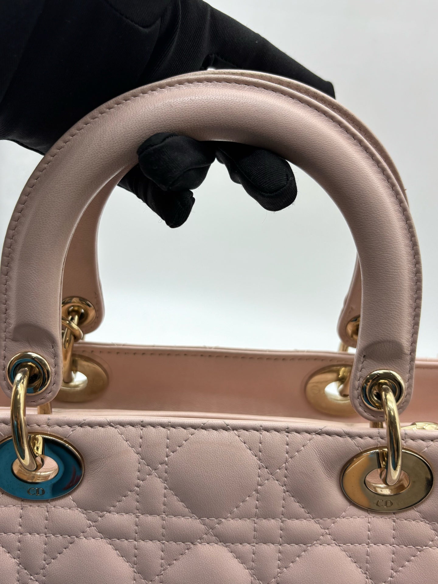 Dior - Lady Dior - Leather - Pink - (large)