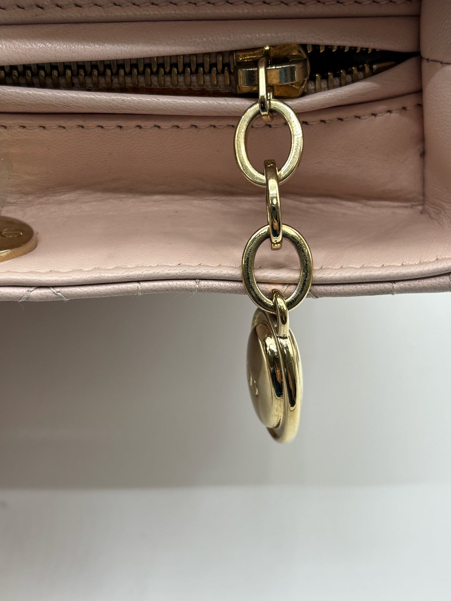 Dior - Lady Dior - Leather - Pink - (large)