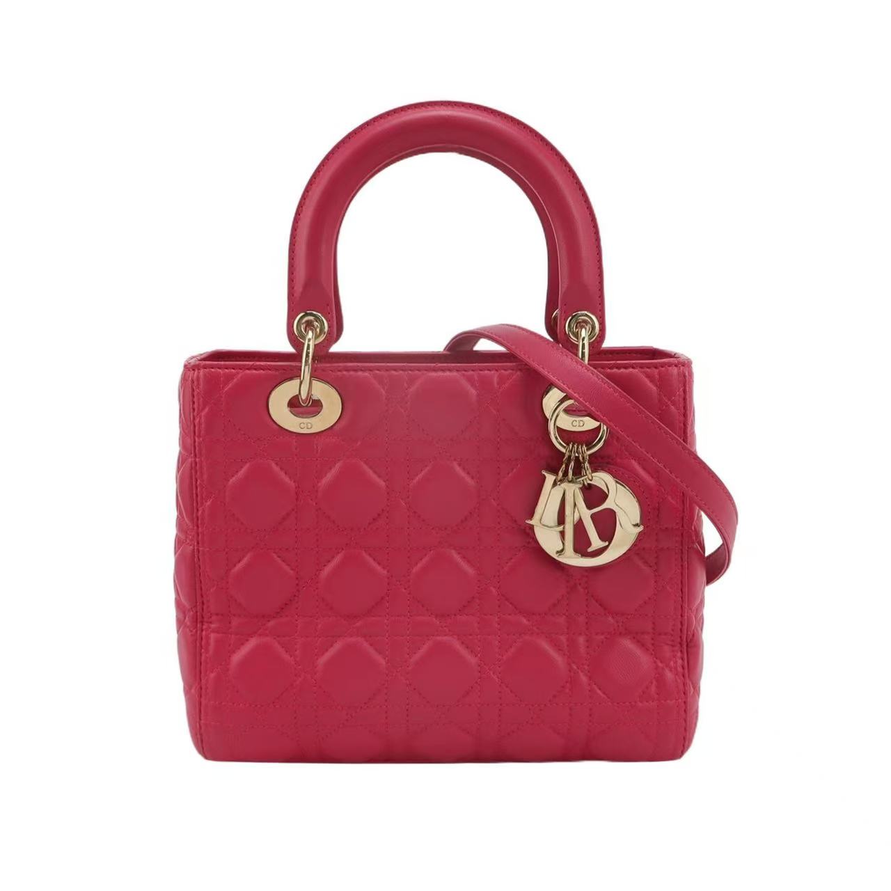 Dior - Lady Dior - Leather - Pink - (medium)