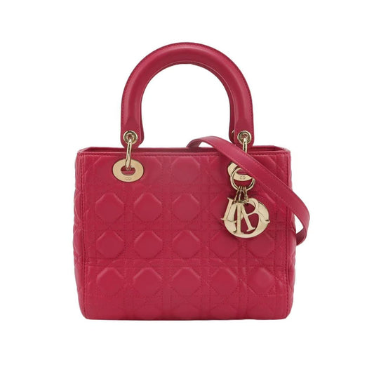 Dior - Lady Dior - Leather - Pink - (medium)
