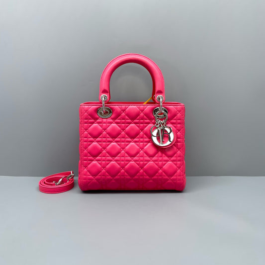 Dior - Lady Dior - Leather - Pink - (medium)