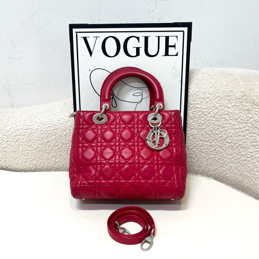 Dior - Lady Dior - Leather - Pink - (medium)