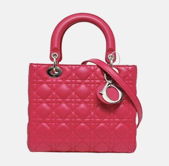 Dior - Lady Dior - Leather - Pink - (medium)
