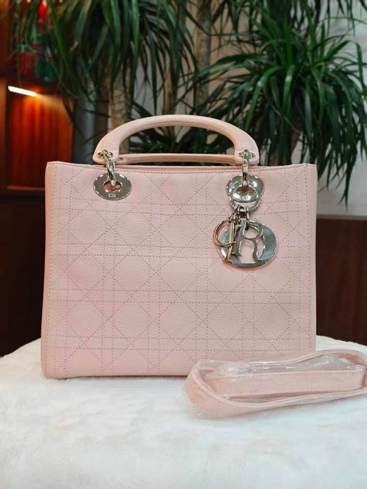 Dior - Lady Dior - Leather - Pink - (medium)