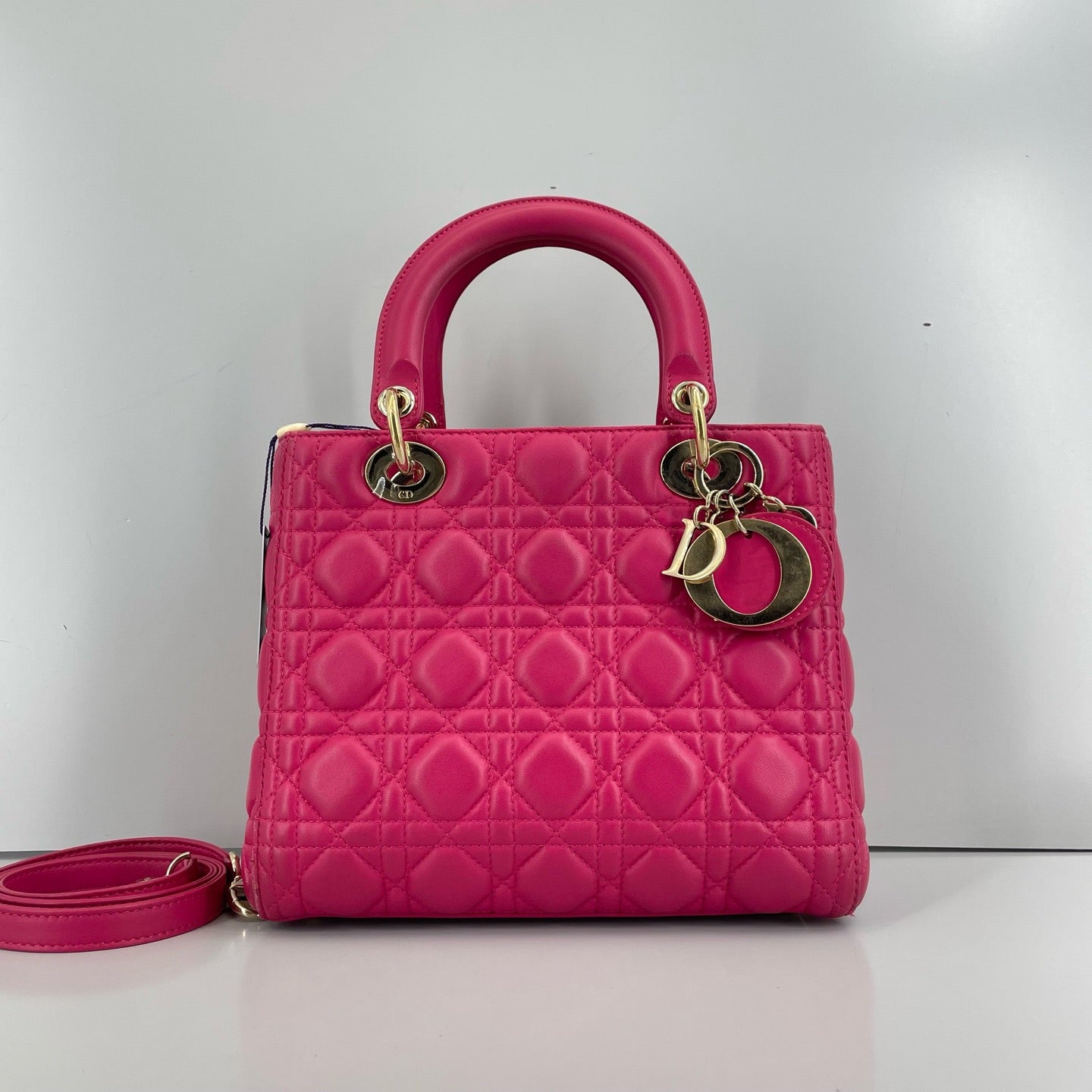 Dior - Lady Dior - Leather - Pink - (medium)