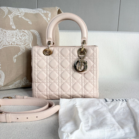 Dior - Lady Dior - Leather - Pink - (Medium)