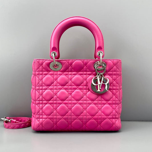 Dior - Lady Dior - Leather - Pink - (Medium)