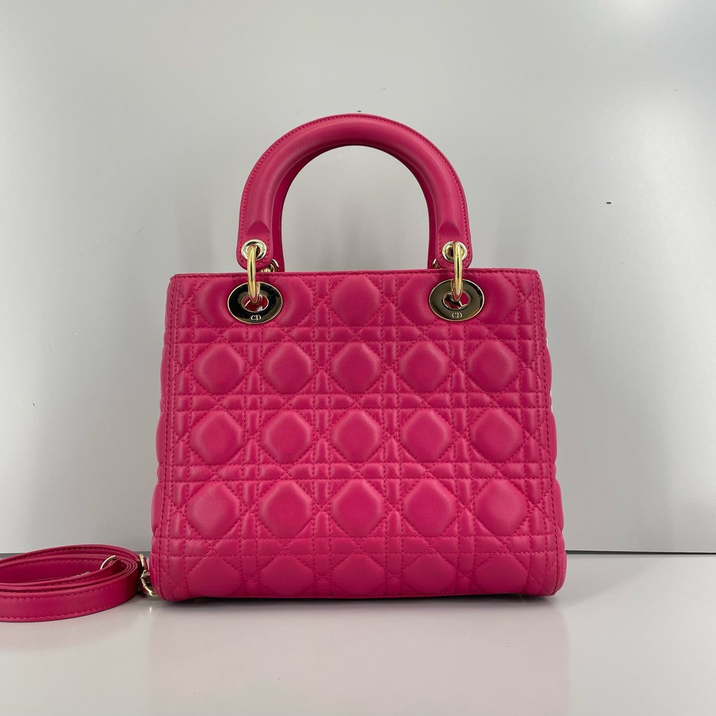 Dior - Lady Dior - Leather - Pink - (medium)