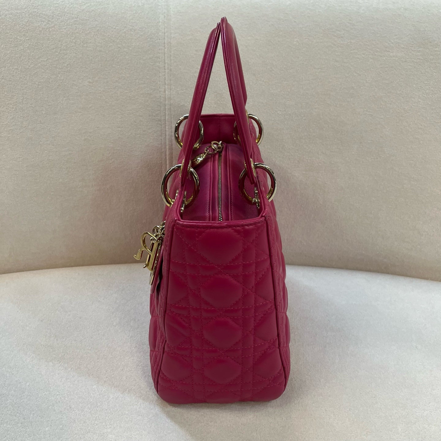 Dior - Lady Dior - Leather - Pink - (medium)