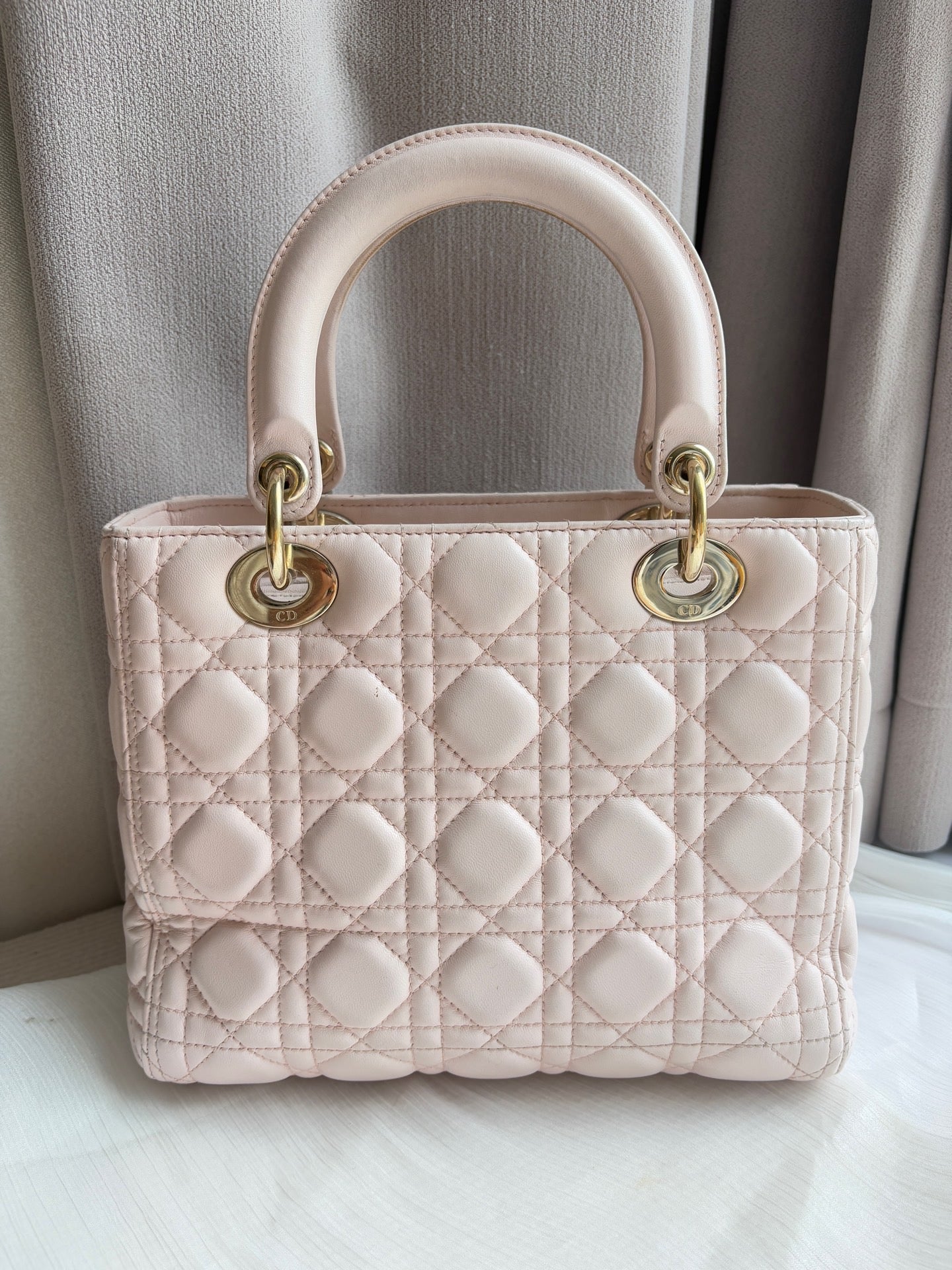 Dior - Lady Dior - Leather - Pink - (medium)