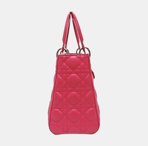 Dior - Lady Dior - Leather - Pink - (medium)