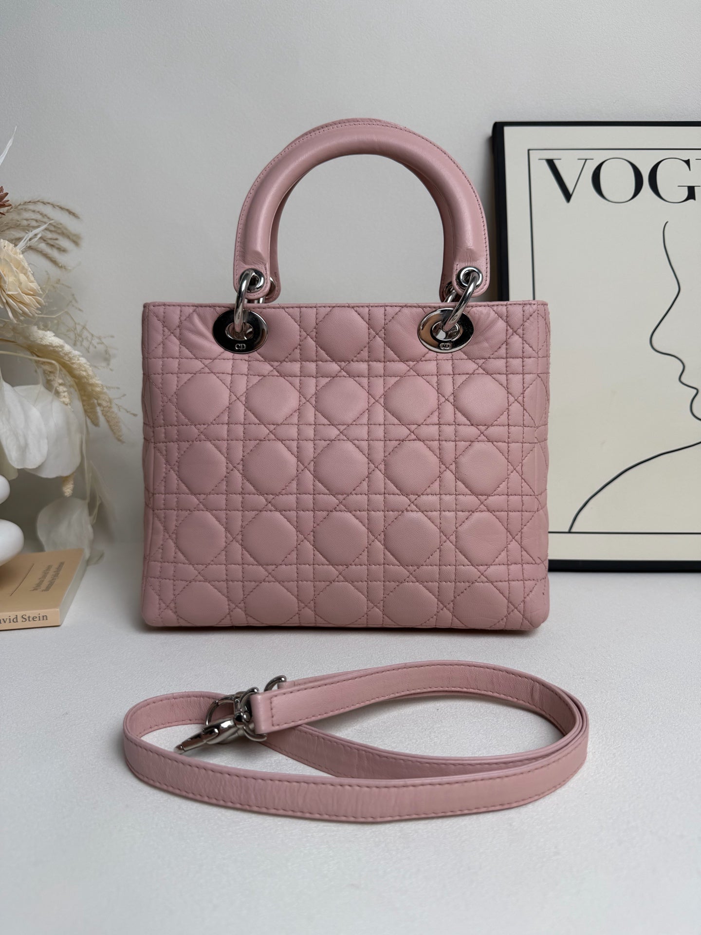 Dior - Lady Dior - Leather - Pink - (Medium)