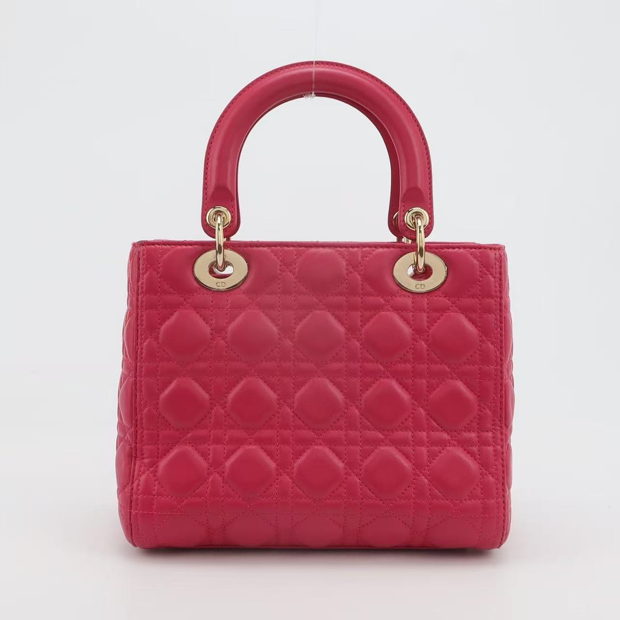 Dior - Lady Dior - Leather - Pink - (medium)