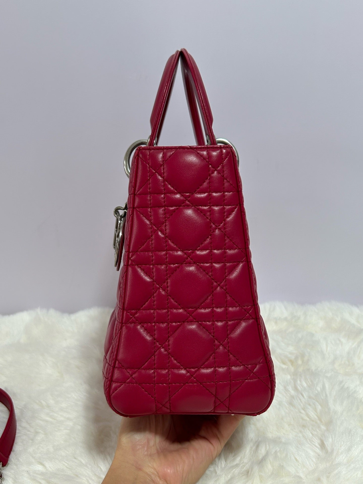 Dior - Lady Dior - Leather - Pink - (medium)