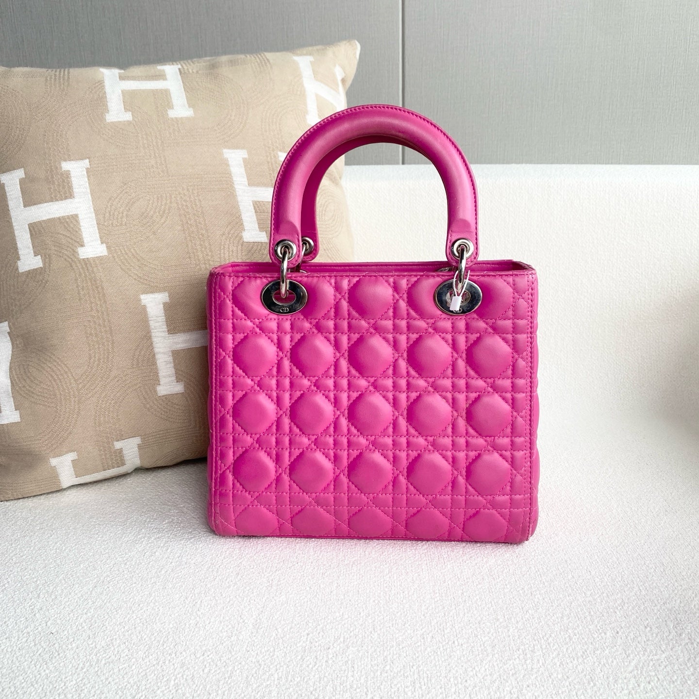 Dior - Lady Dior - Leather - Pink - (Medium)