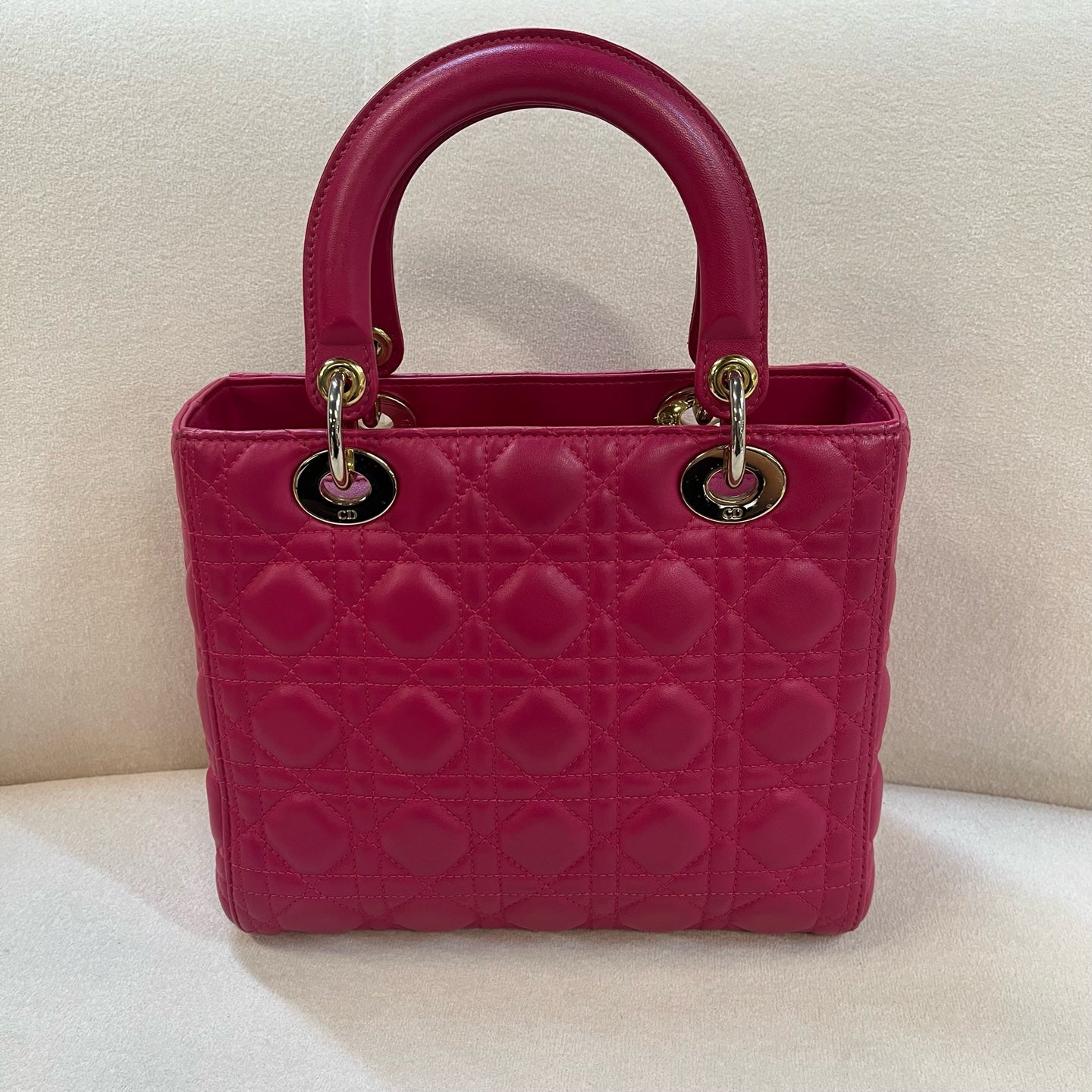 Dior - Lady Dior - Leather - Pink - (medium)