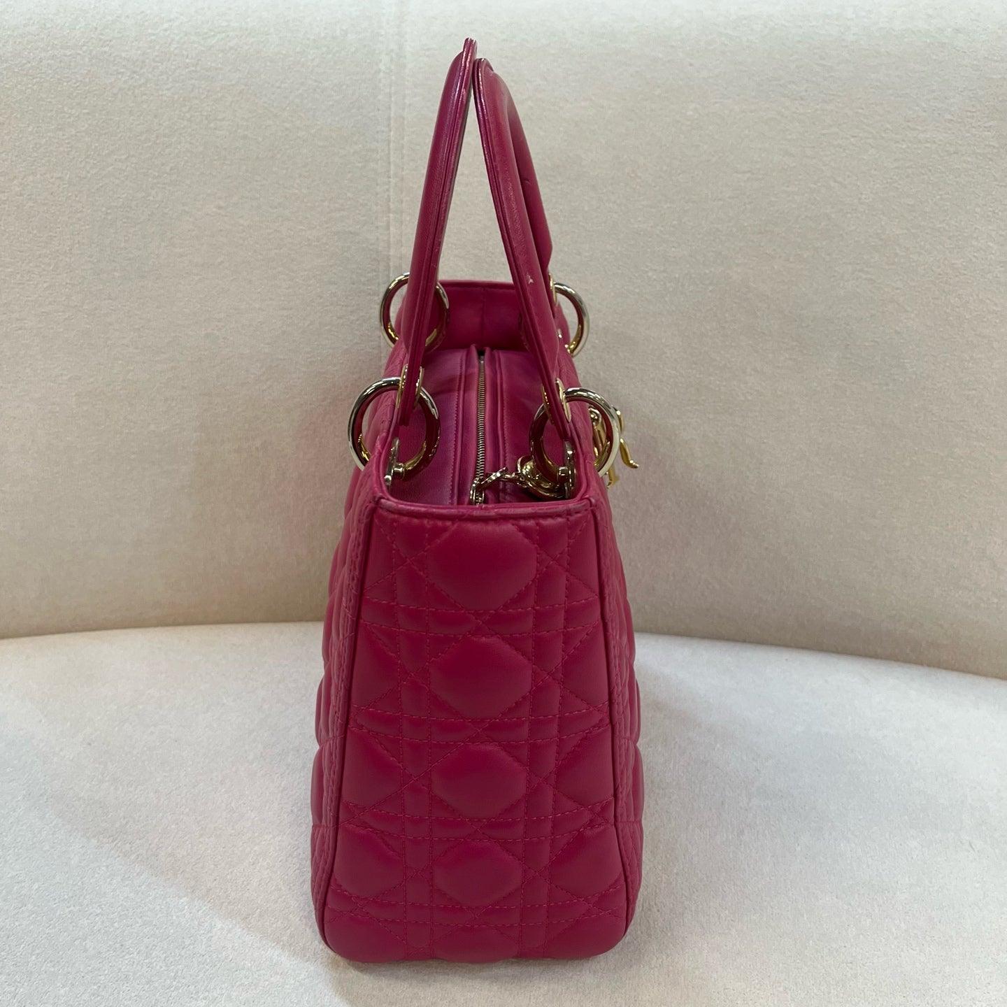 Dior - Lady Dior - Leather - Pink - (medium)