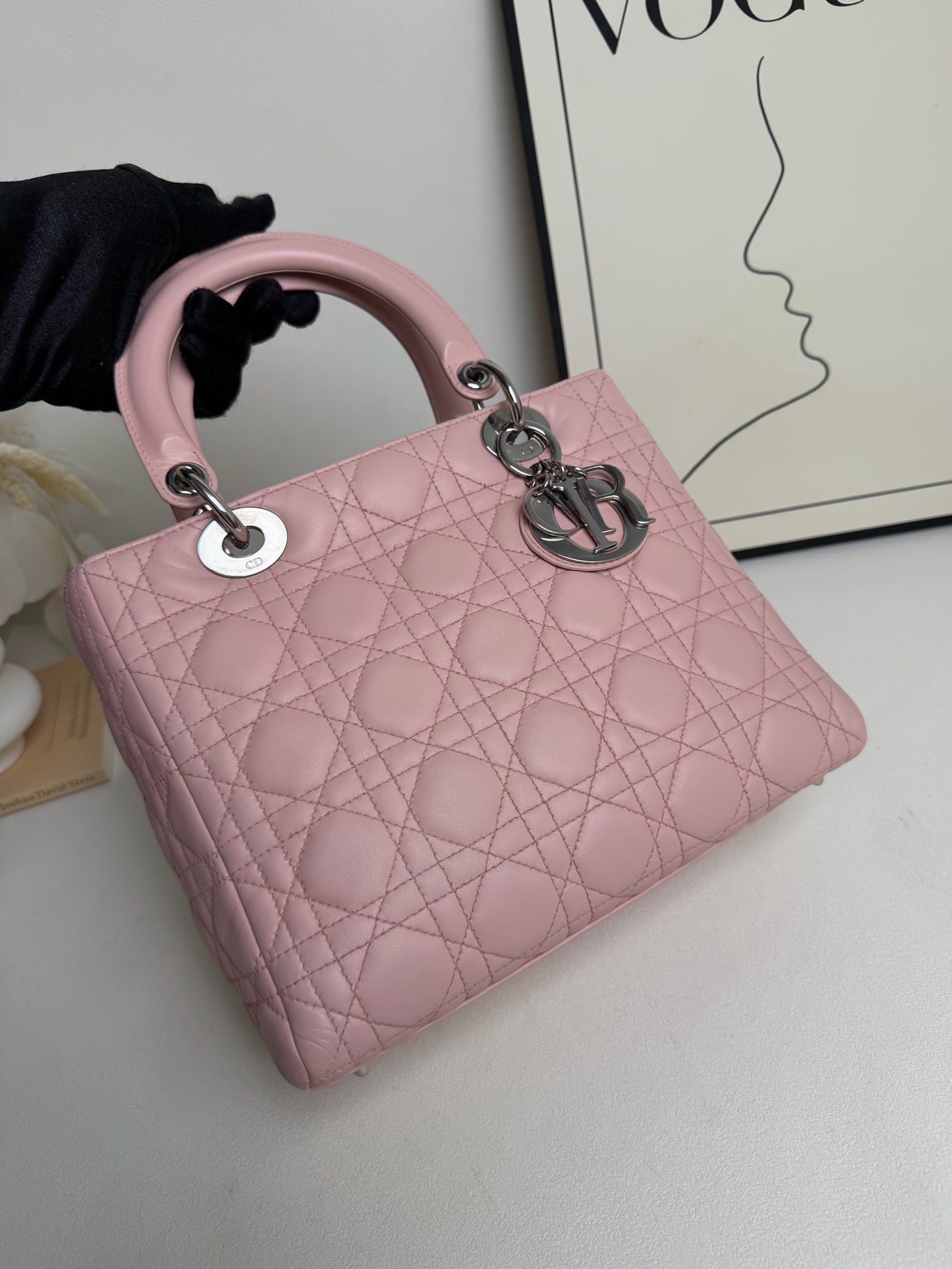 Dior - Lady Dior - Leather - Pink - (Medium)
