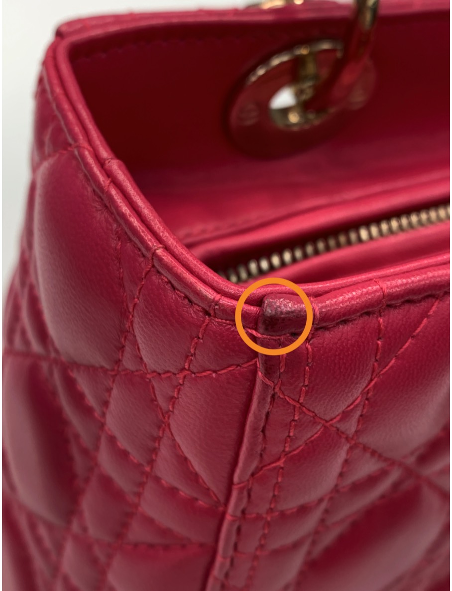 Dior - Lady Dior - Leather - Pink - (medium)