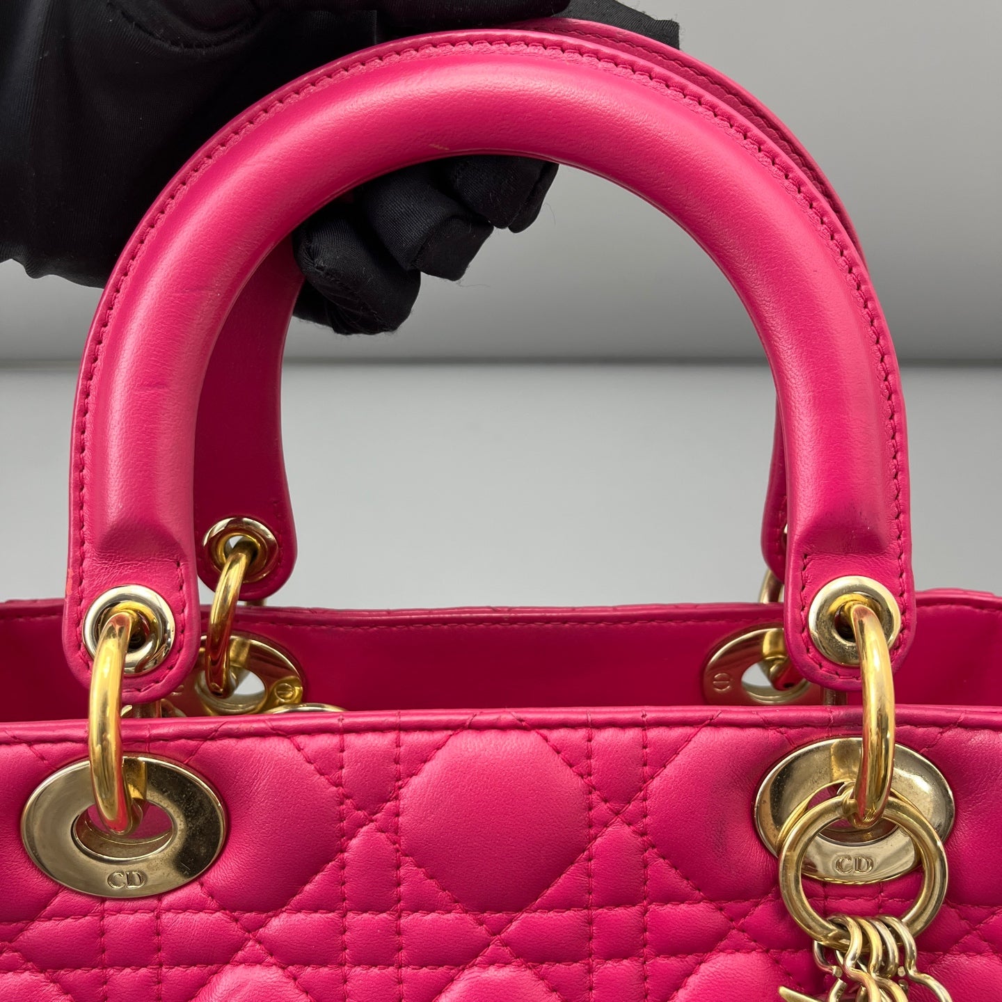 Dior - Lady Dior - Leather - Pink - (Medium)