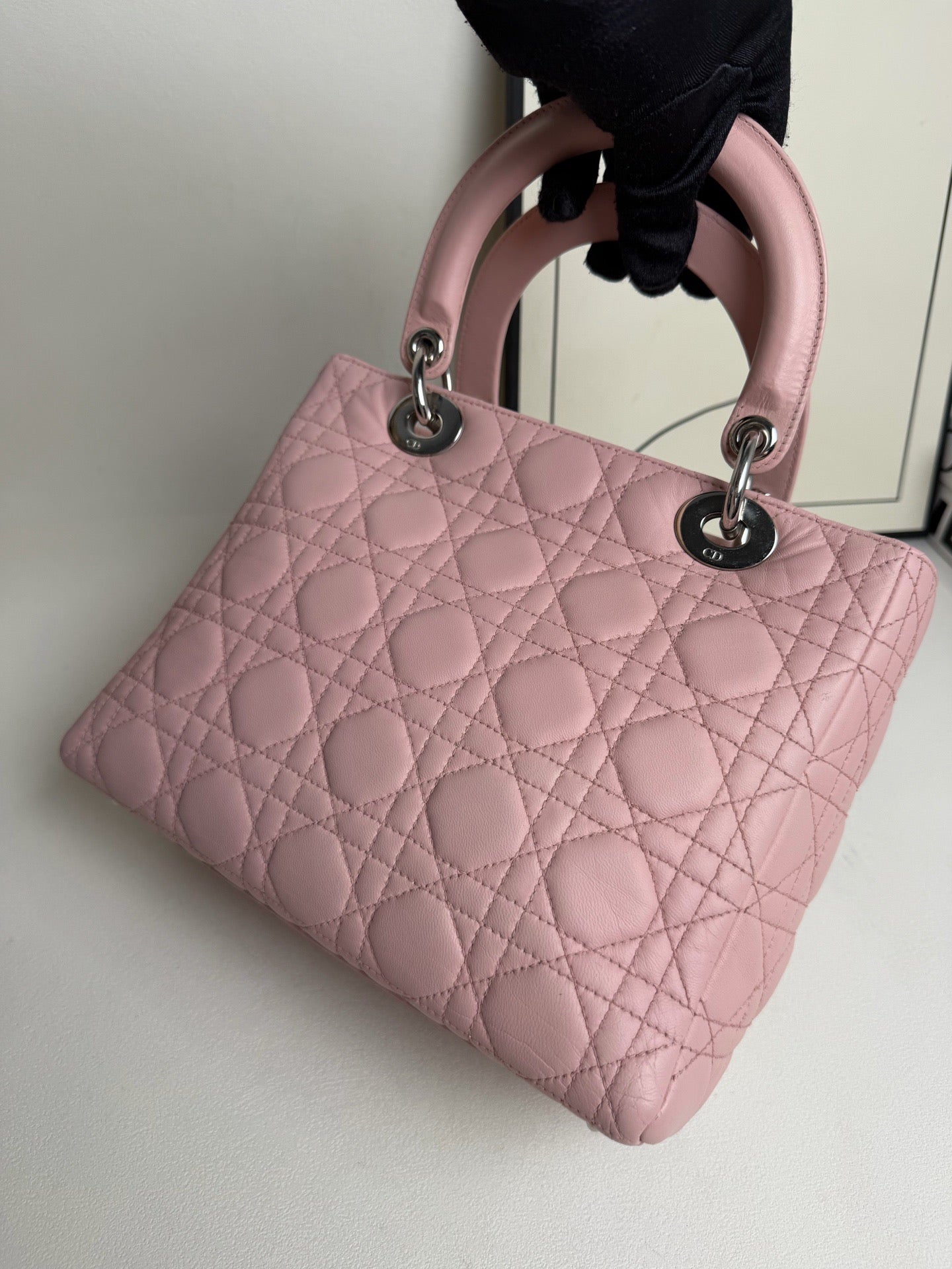 Dior - Lady Dior - Leather - Pink - (medium)