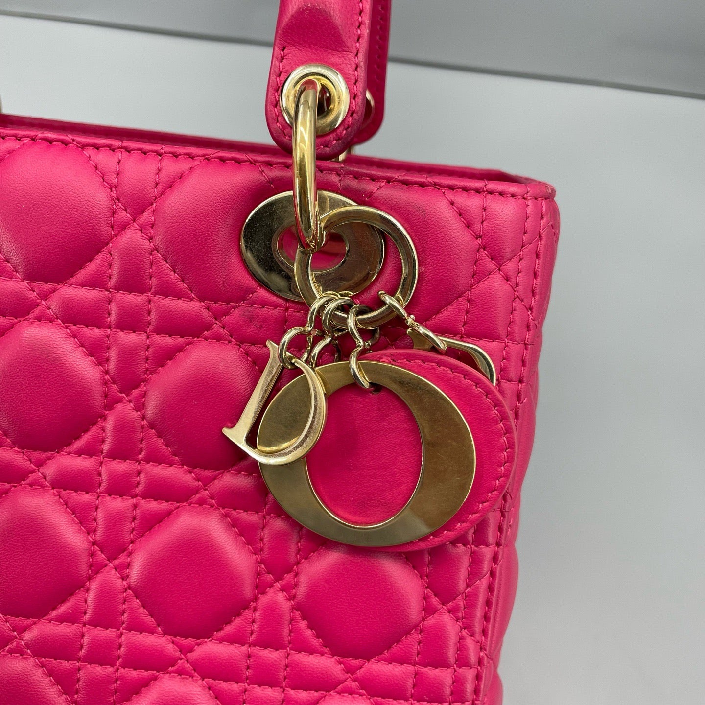Dior - Lady Dior - Leather - Pink - (medium)