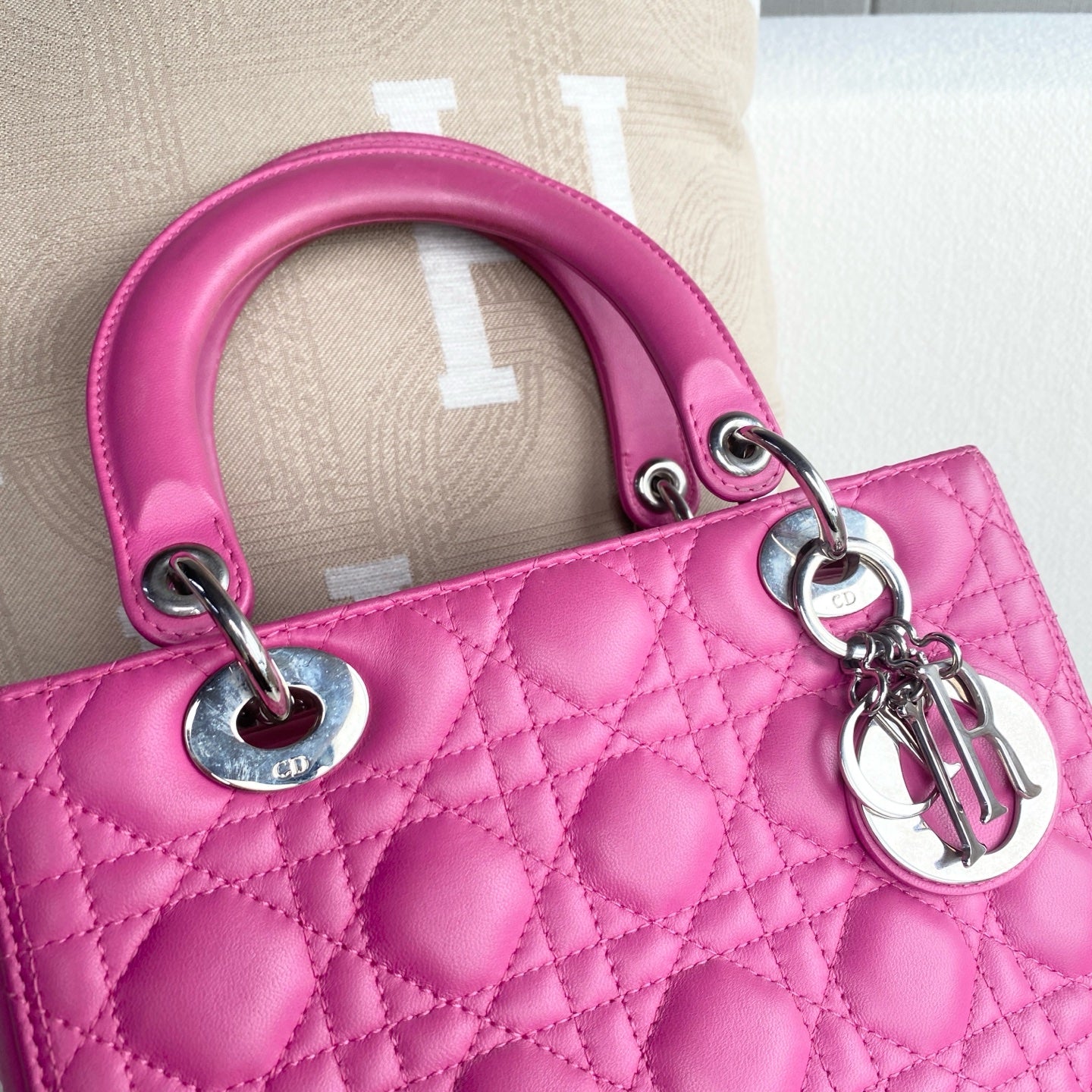 Dior - Lady Dior - Leather - Pink - (Medium)