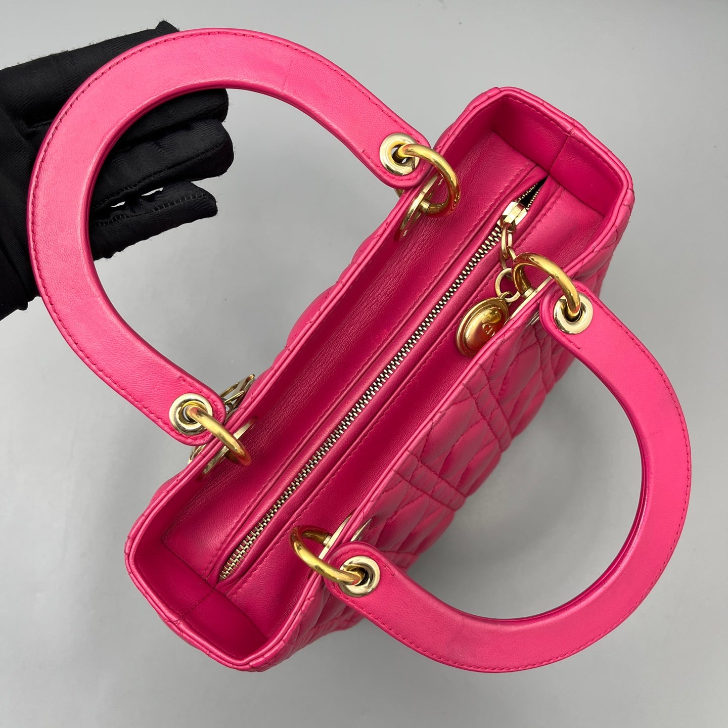 Dior - Lady Dior - Leather - Pink - (Medium)
