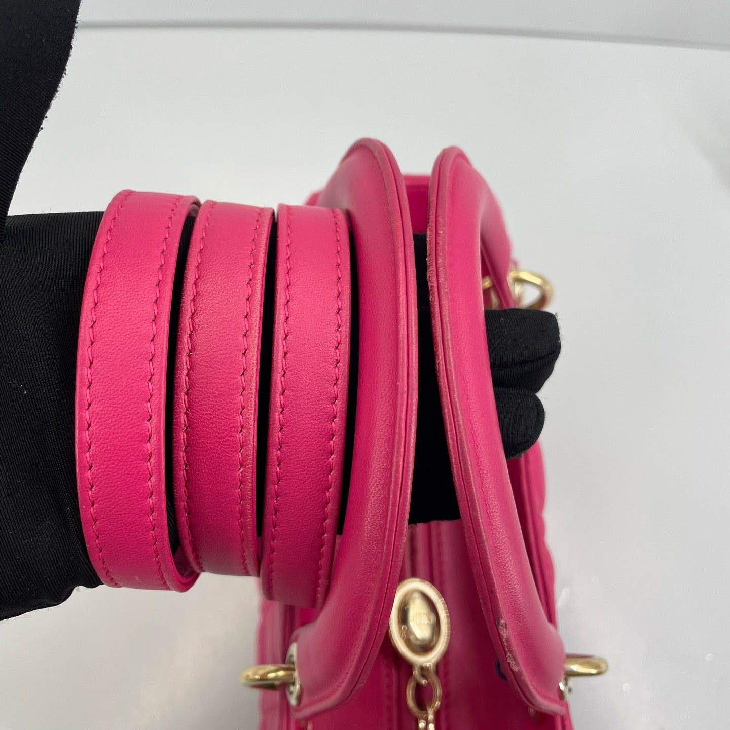 Dior - Lady Dior - Leather - Pink - (medium)