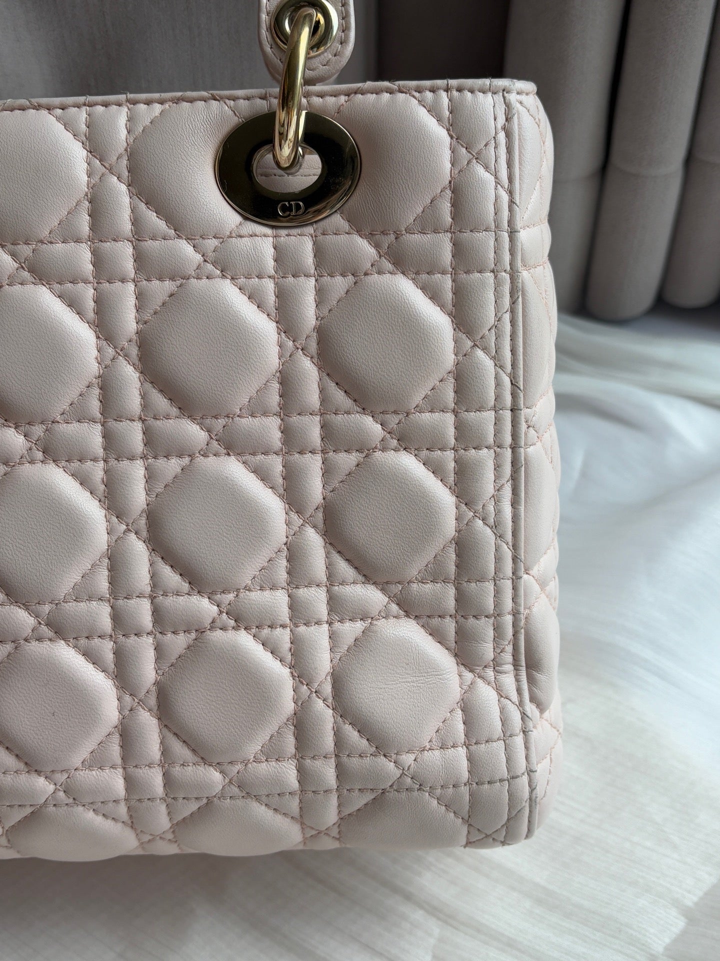 Dior - Lady Dior - Leather - Pink - (medium)