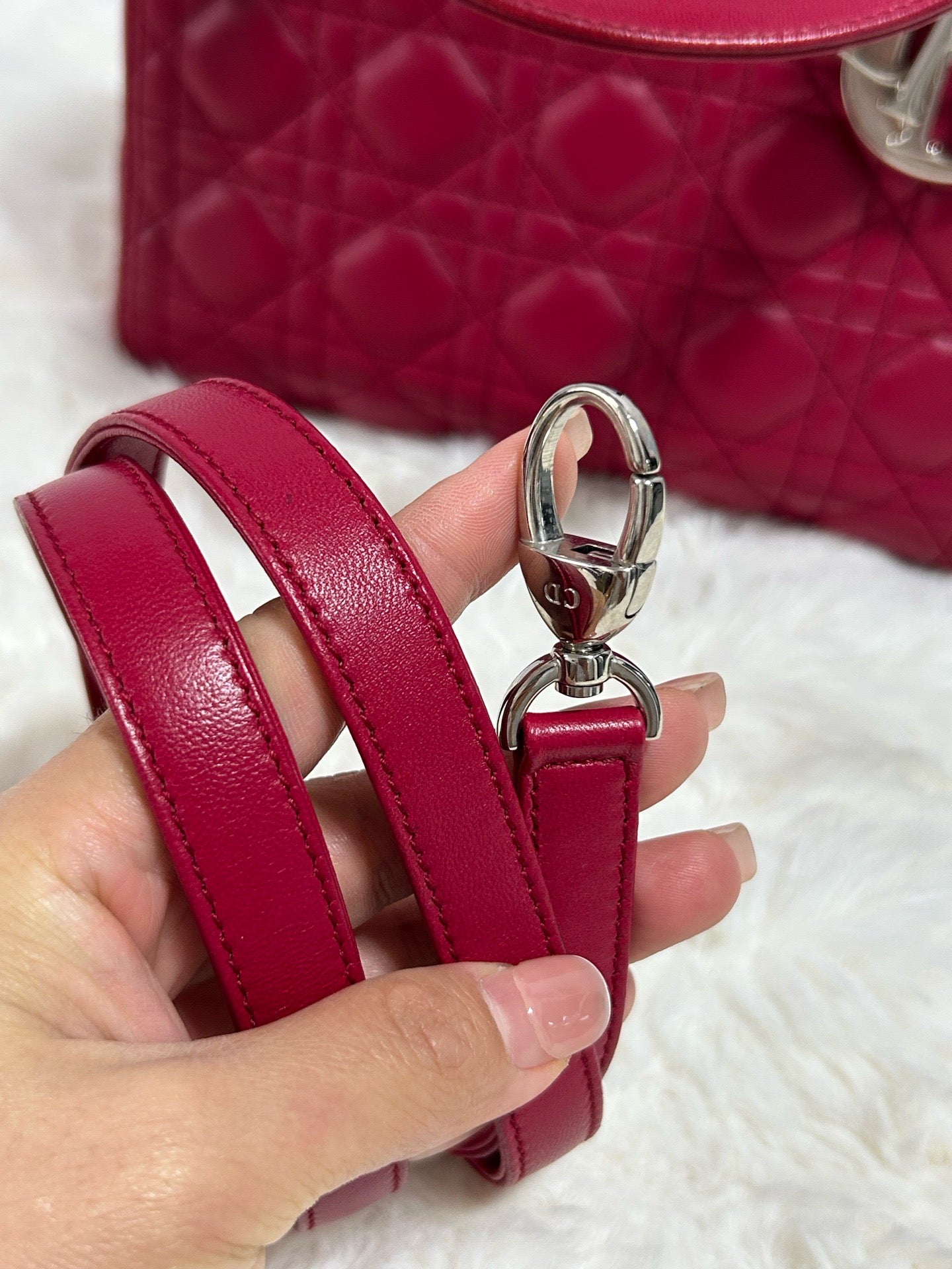 Dior - Lady Dior - Leather - Pink - (medium)