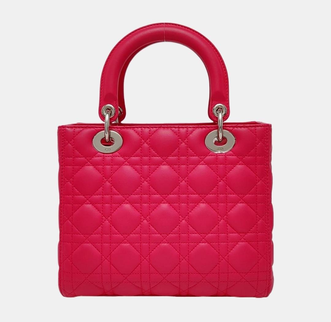 Dior - Lady Dior - Leather - Pink - (medium)