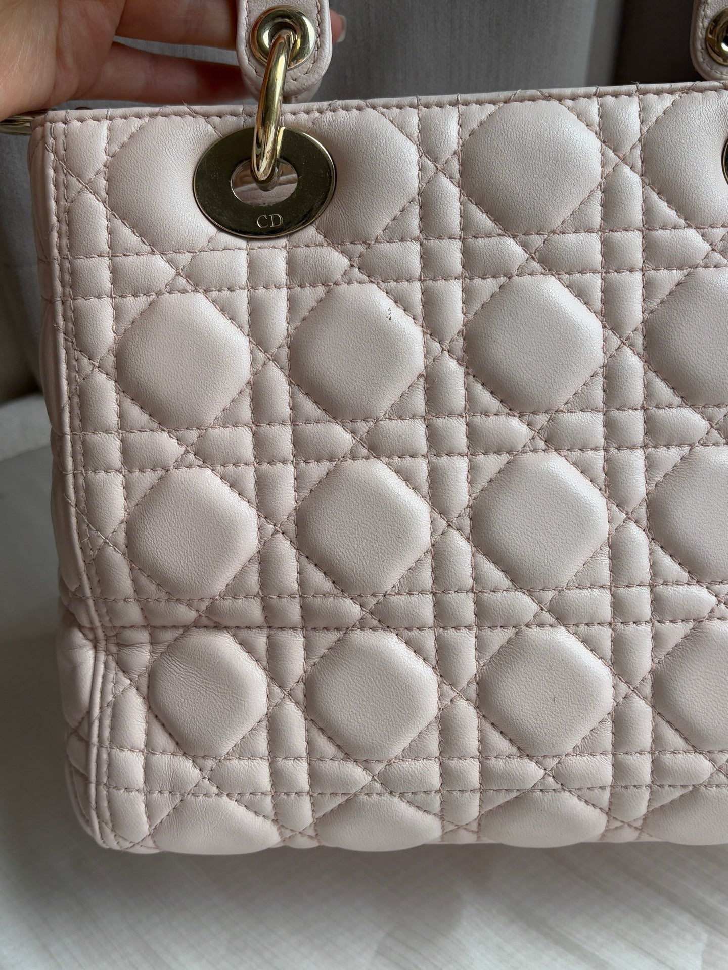 Dior - Lady Dior - Leather - Pink - (medium)