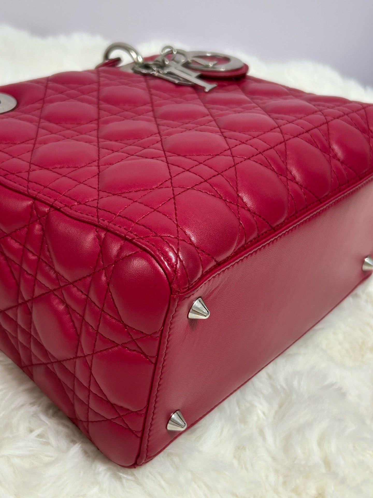 Dior - Lady Dior - Leather - Pink - (medium)