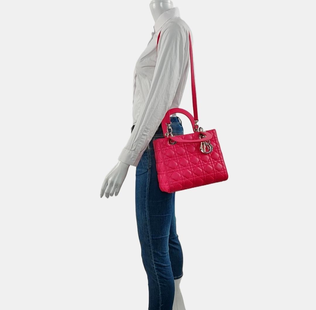 Dior - Lady Dior - Leather - Pink - (medium)