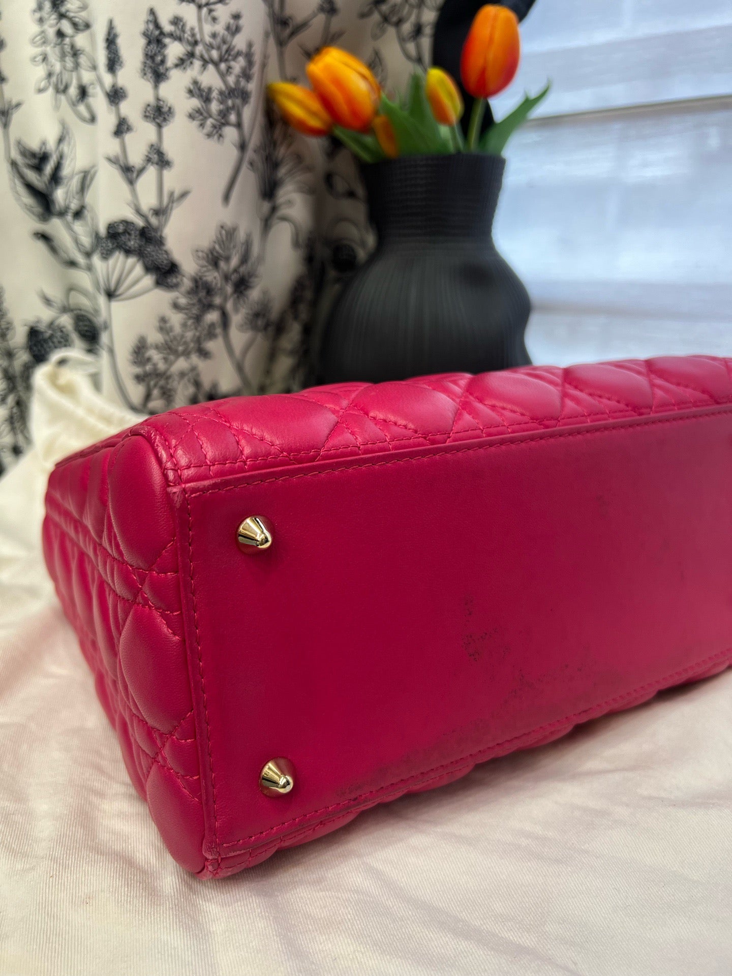 Dior - Lady Dior - Leather - Pink - (medium)